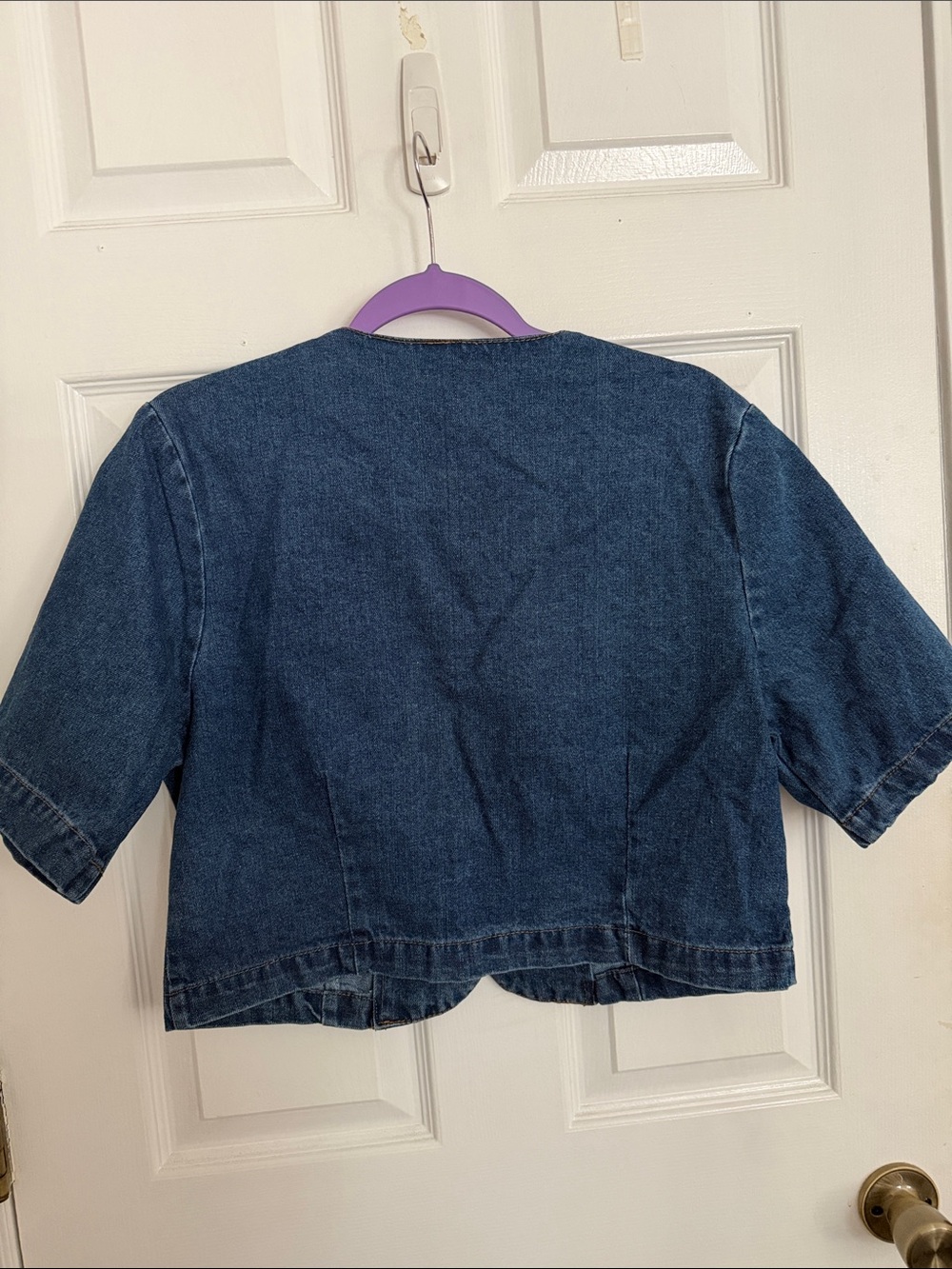 NWT Vigoss Dark Blue Cropped Denim Button Jacket - Picture 4 of 4